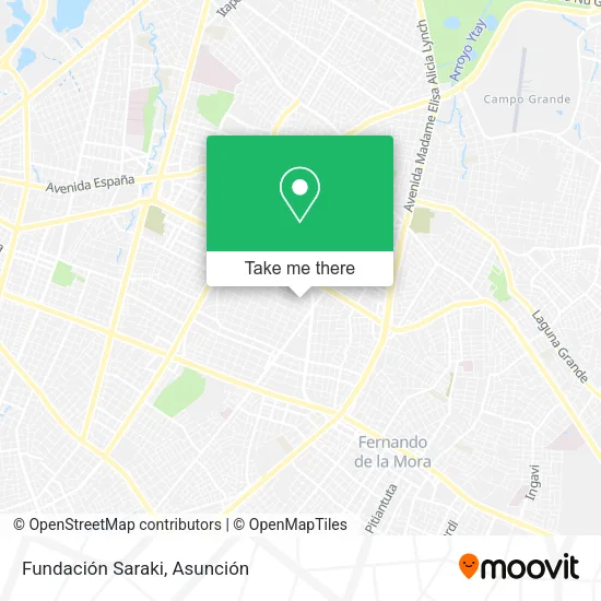 Fundación Saraki map