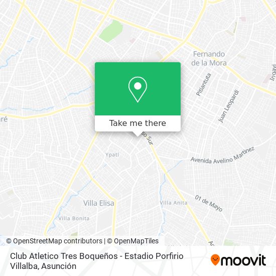 Mapa de Club Atletico Tres Boqueños - Estadio Porfirio Villalba