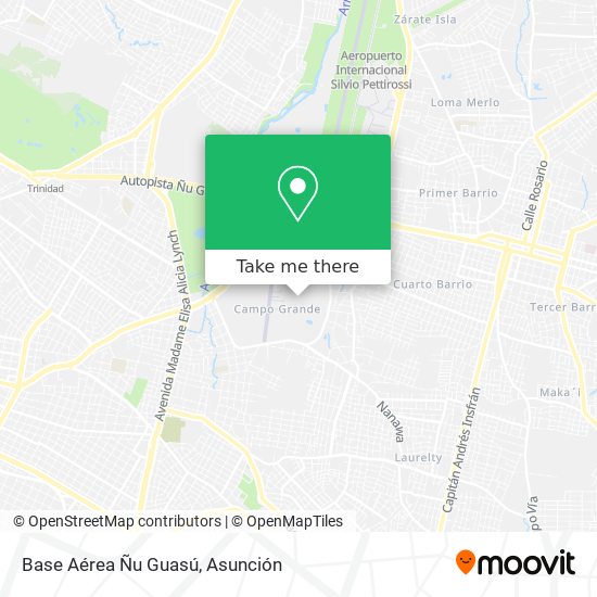 Mapa de Base Aérea Ñu Guasú