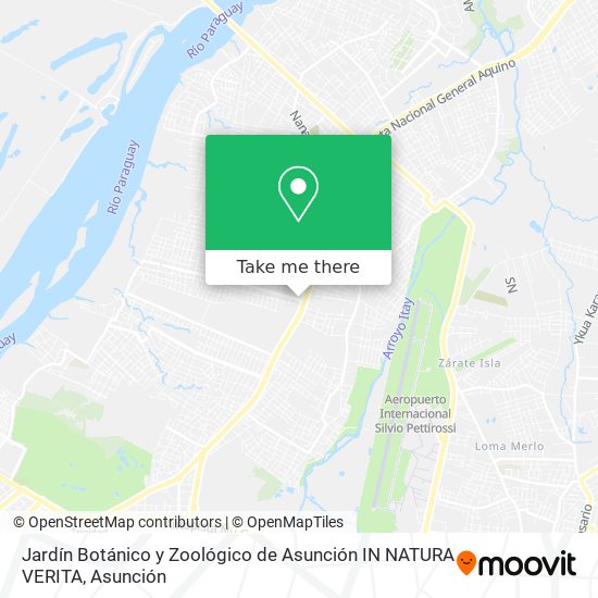 Mapa de Jardín Botánico y Zoológico de Asunción IN NATURA VERITA