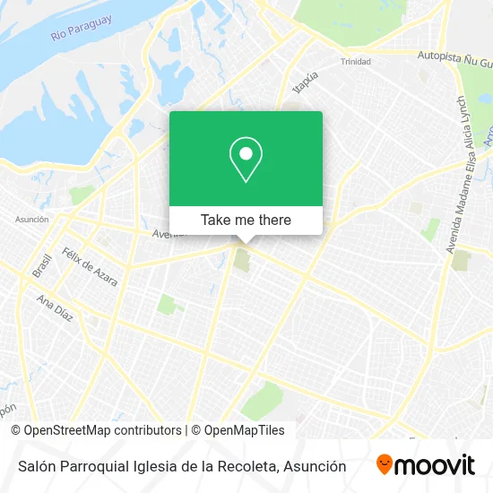 Mapa de Salón Parroquial Iglesia de la Recoleta