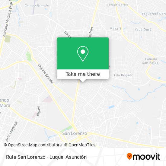 Ruta San Lorenzo - Luque map