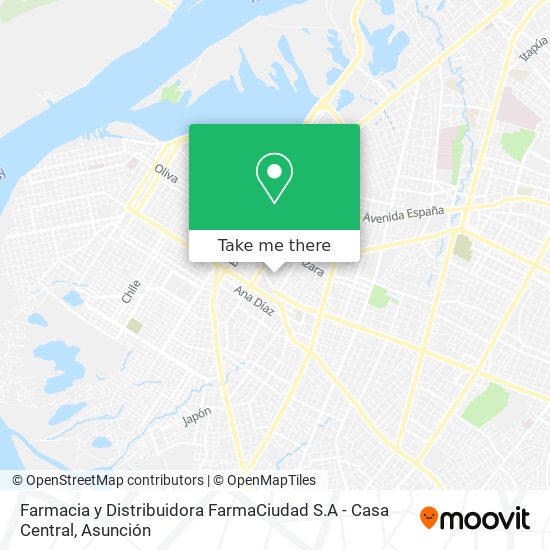 Mapa de Farmacia y Distribuidora FarmaCiudad S.A - Casa Central
