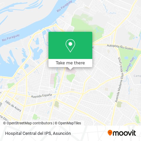 Mapa de Hospital Central del IPS