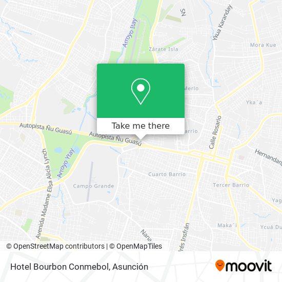 Mapa de Hotel Bourbon Conmebol