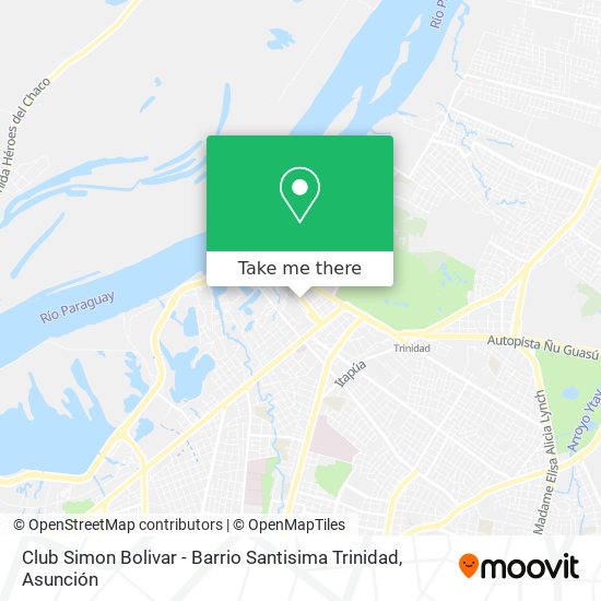 Club Simon Bolivar - Barrio Santisima Trinidad map
