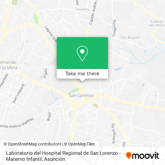 Laboratorio del Hospital Regional de San Lorenzo - Materno Infantil map