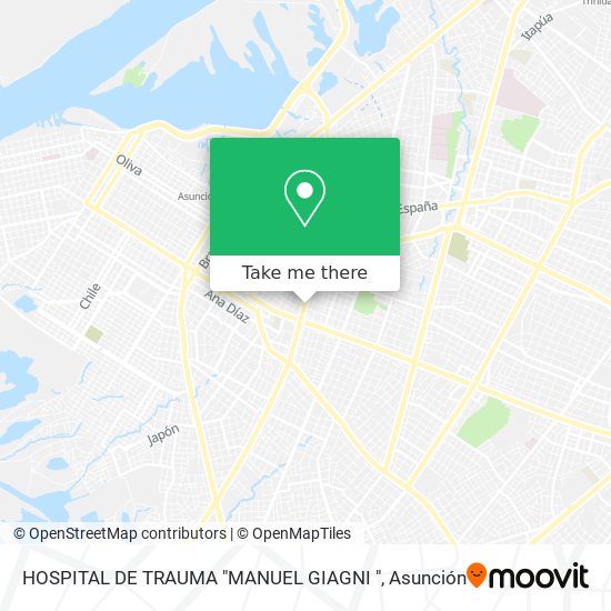 HOSPITAL DE TRAUMA "MANUEL  GIAGNI " map