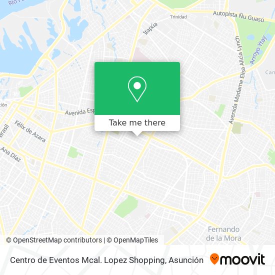Centro de Eventos Mcal. Lopez Shopping map