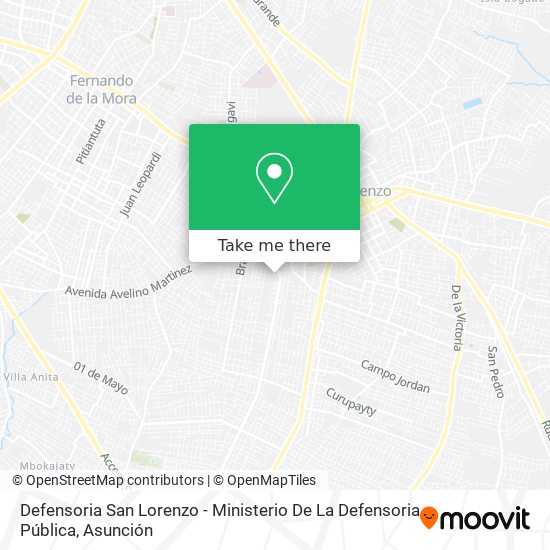 Defensoria San Lorenzo - Ministerio De La Defensoria Pública map