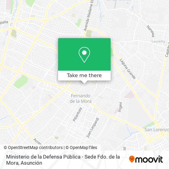 Ministerio de la Defensa Pública - Sede Fdo. de la Mora map