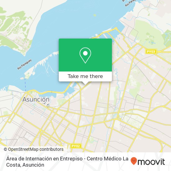 Área de Internación en Entrepiso - Centro Médico La Costa map