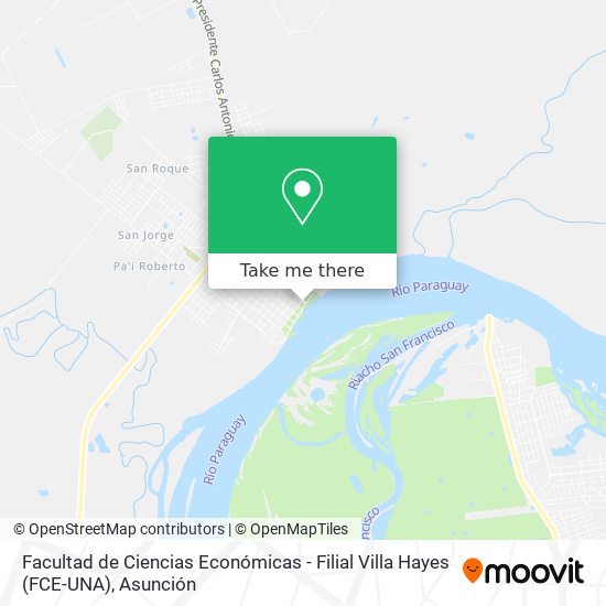 Mapa de Facultad de Ciencias Económicas - Filial Villa Hayes (FCE-UNA)