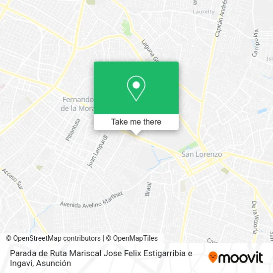 Parada de Ruta Mariscal Jose Felix Estigarribia e Ingavi map