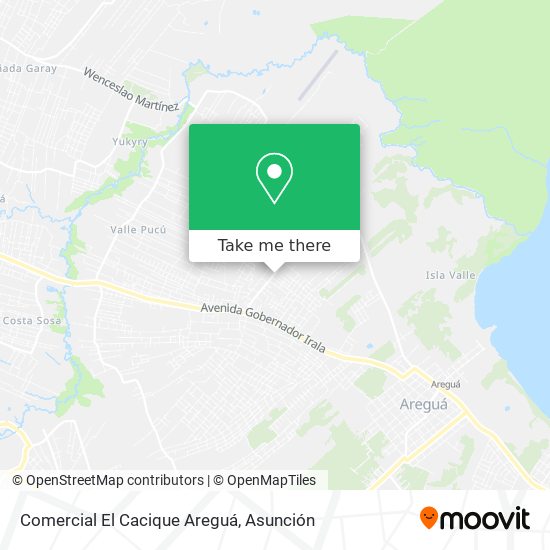 Comercial El Cacique Areguá map