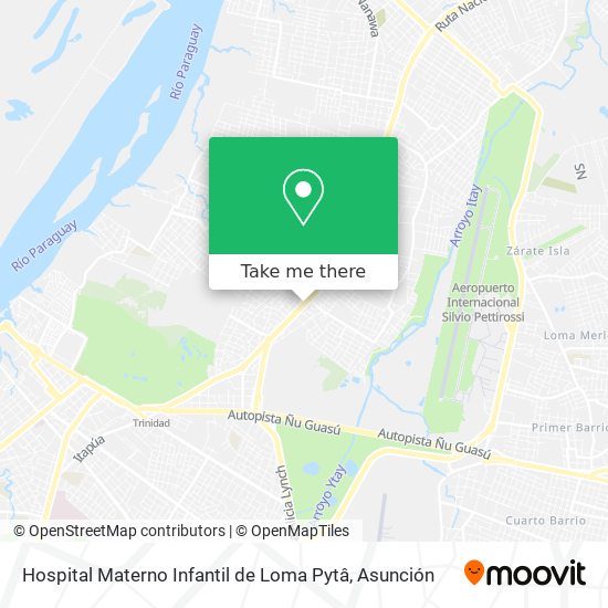 Hospital Materno Infantil de Loma Pytâ map