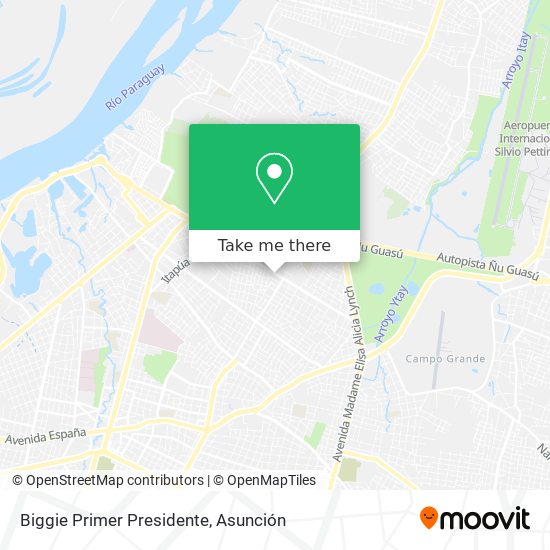 Mapa de Biggie Primer Presidente