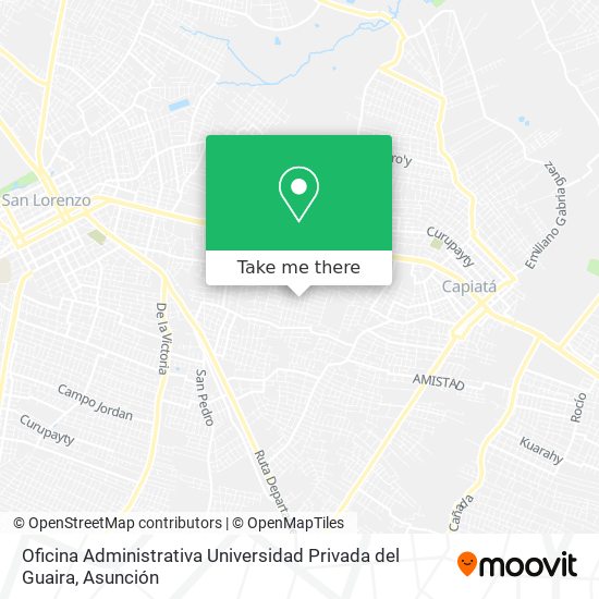 Mapa de Oficina Administrativa Universidad Privada del Guaira