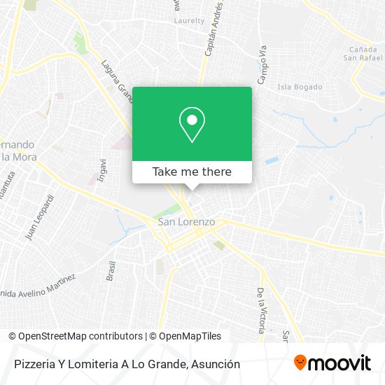 Pizzeria Y Lomiteria A Lo Grande map