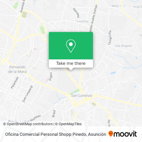 Oficina Comercial Personal Shopp Pinedo map