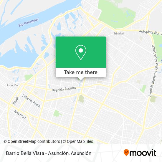 Barrio Bella Vista - Asunción map