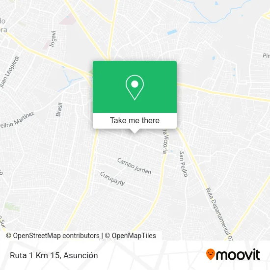Ruta 1 Km 15 map