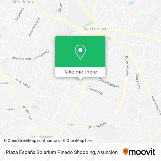 Plaza España Solarium Pinedo Shopping map