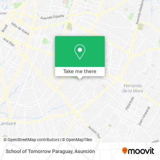 School of Tomorrow Paraguay map