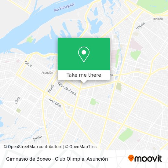 Mapa de Gimnasio de Boxeo - Club Olimpia
