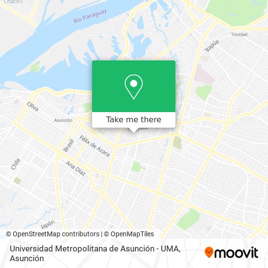 Mapa de Universidad Metropolitana de Asunción - UMA