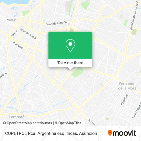 COPETROL Rca. Argentina esq. Incas map
