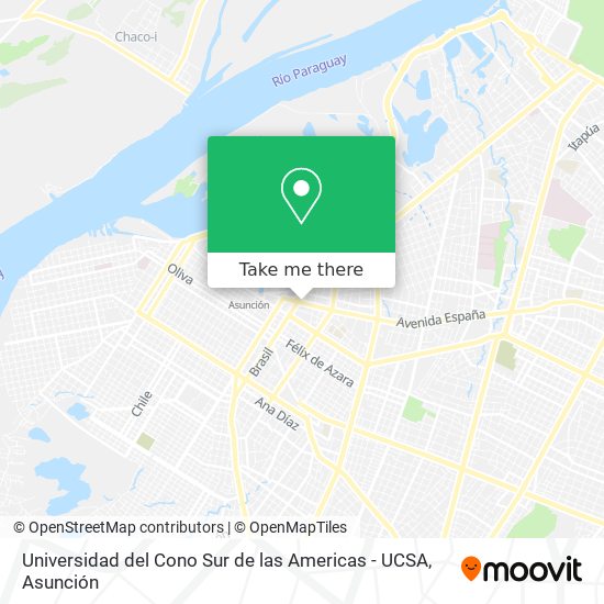 Mapa de Universidad del Cono Sur de las Americas - UCSA