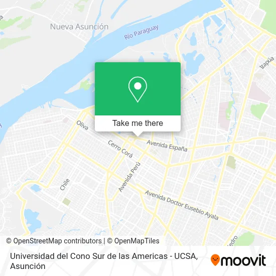 ¿Cómo llegar a Universidad del Cono Sur de las Americas - UCSA en ...