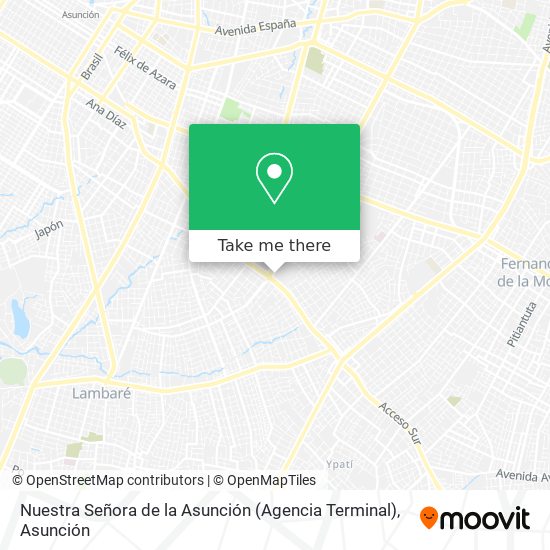 Nuestra Señora de la Asunción (Agencia Terminal) map