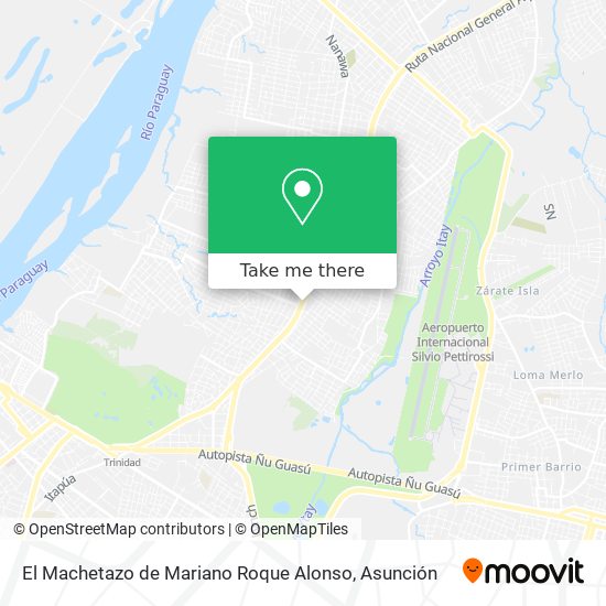 Mapa de El Machetazo de Mariano Roque Alonso