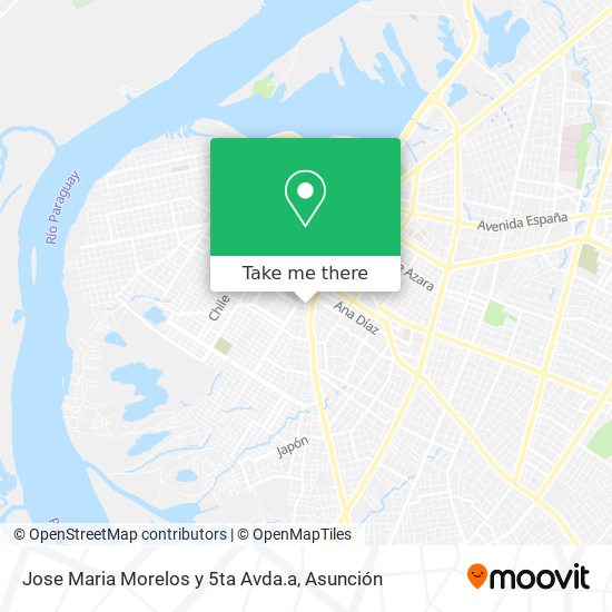 Jose Maria Morelos y 5ta Avda.a map