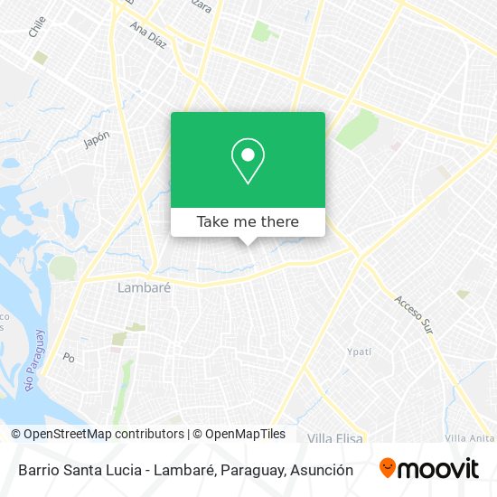 Barrio Santa Lucia - Lambaré, Paraguay map