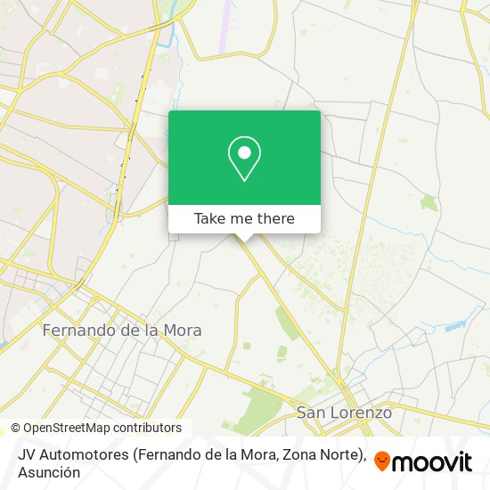 JV Automotores (Fernando de la Mora, Zona Norte) map