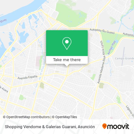 Mapa de Shopping Vendome & Galerias Guarani