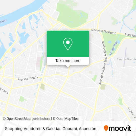 Shopping Vendome & Galerias Guarani map