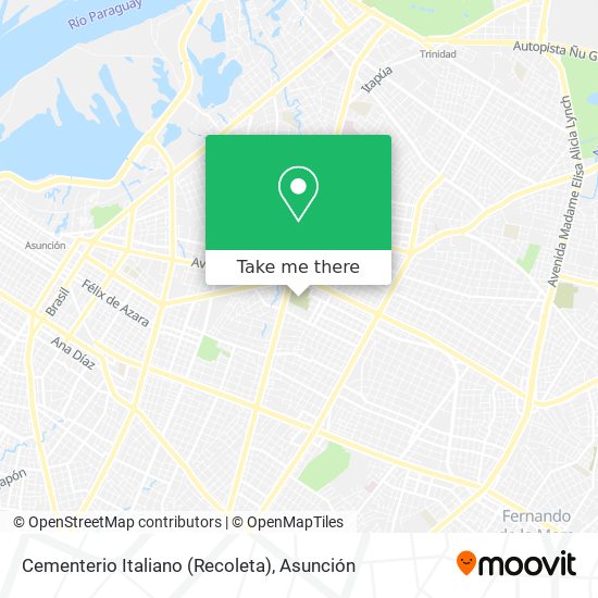 Mapa de Cementerio Italiano (Recoleta)