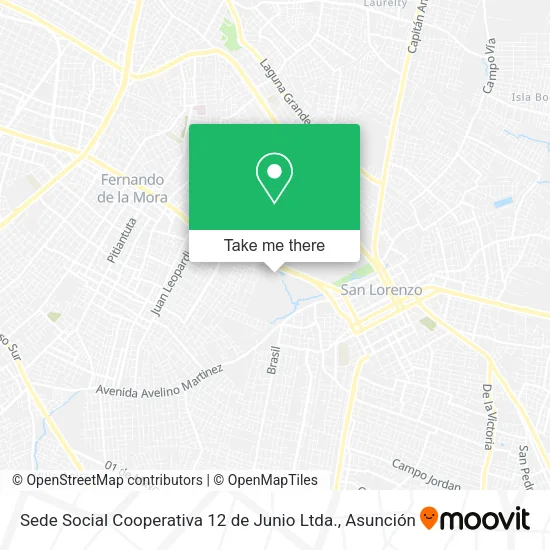 Mapa de Sede Social Cooperativa 12 de Junio Ltda.