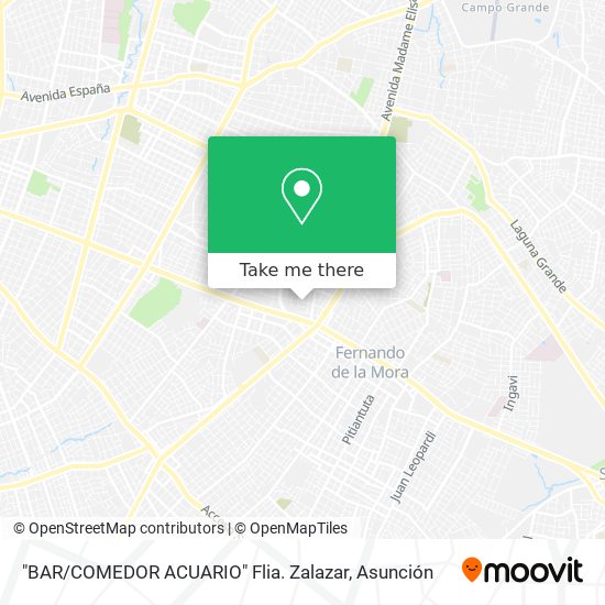 "BAR / COMEDOR ACUARIO" Flia. Zalazar map