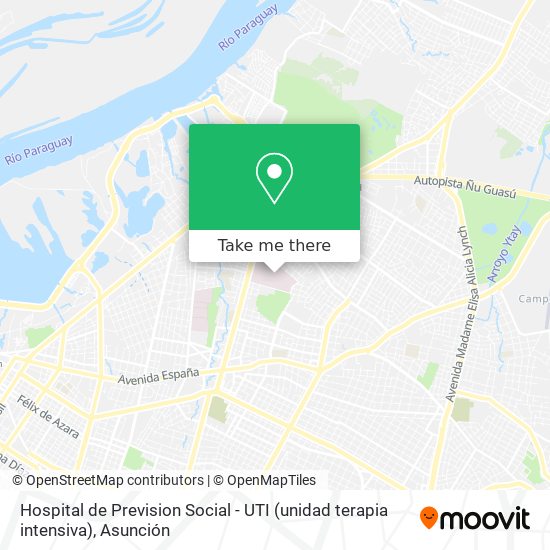 Mapa de Hospital de Prevision Social - UTI (unidad terapia intensiva)