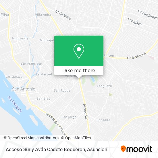 Acceso Sur y Avda Cadete Boqueron map
