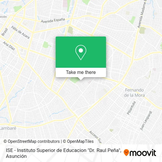 ISE - Instituto Superior de Educacion "Dr. Raul Peña" map