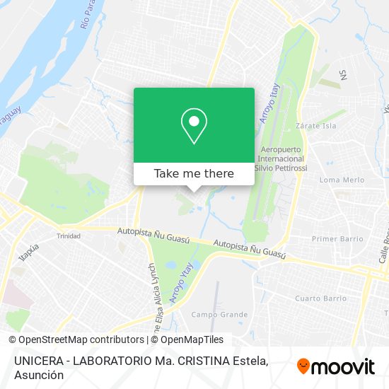 Mapa de UNICERA - LABORATORIO Ma. CRISTINA Estela