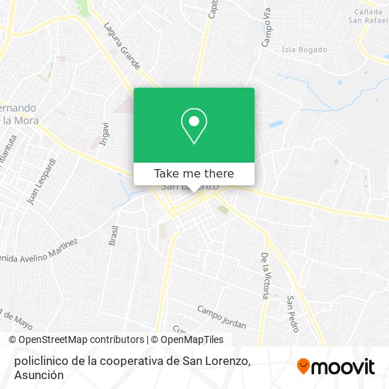 policlinico de la cooperativa de San Lorenzo map