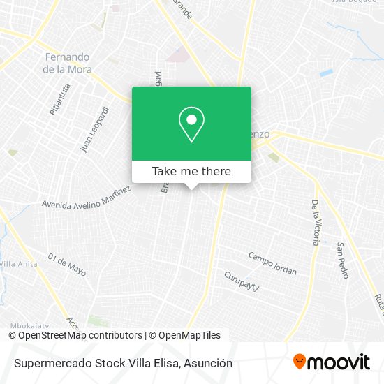 Supermercado Stock Villa Elisa map