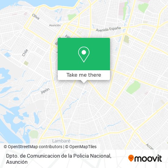 Mapa de Dpto. de Comunicacion de la Policia Nacional